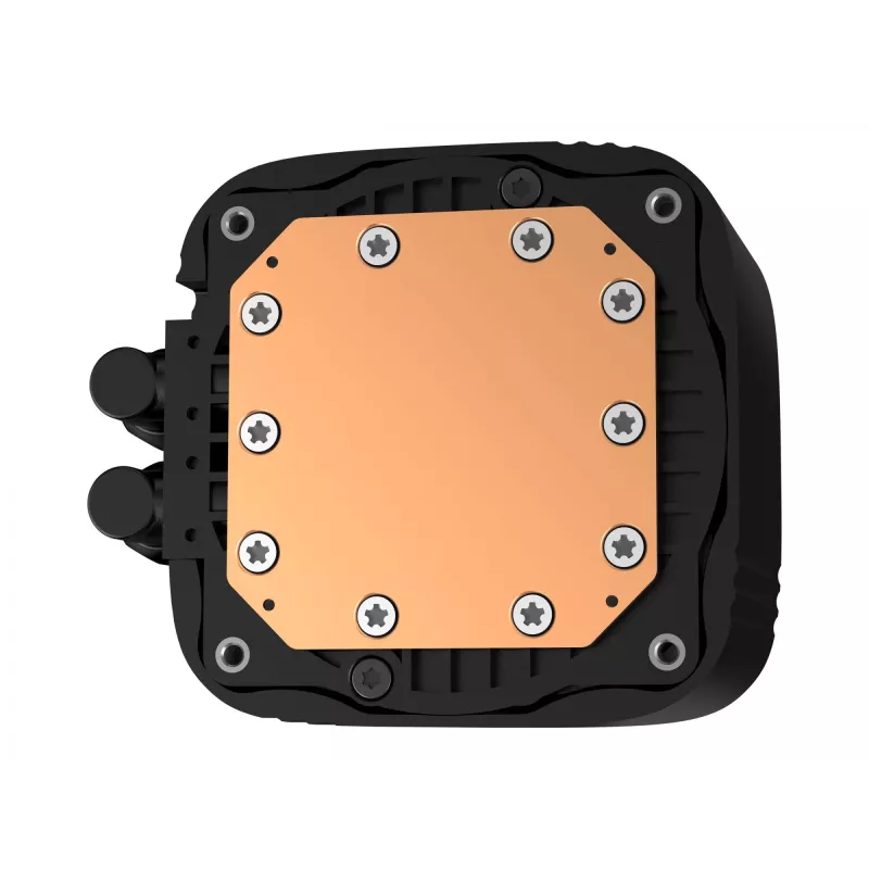 Vandens aušintuvas DeepCool LS520S — 120 mm ventiliatoriai, 500–2250 RPM, juodas, palaiko LGA1700/AM5/TR4