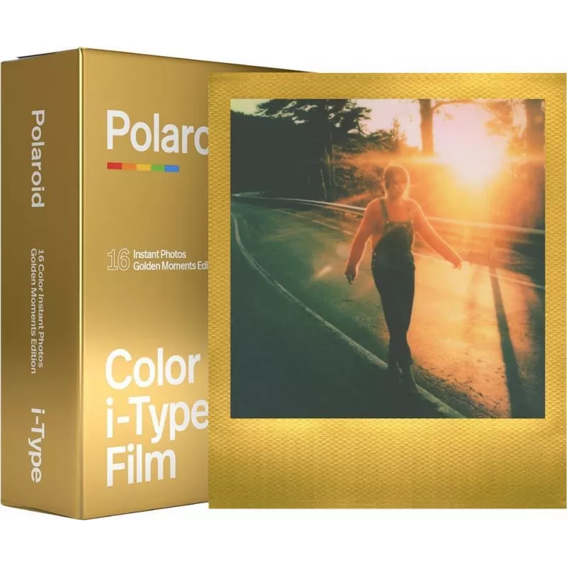 Polaroid Film i-Type Color 16 nuotraukų 2x8 nuotraukos, spalvotas, rėmelis auksinis (006034)