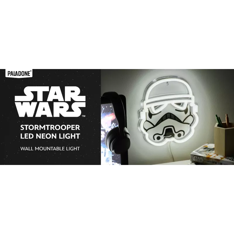 LED neoninė sieninė šviesa Paladone Stormtrooper PP14595SWVN, dekoratyvinis „Žvaigždžių karų“ apšvietimas