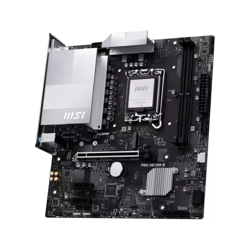MSI PRO H810M-B pagrindinė plokštė Intel H810 LGA 1851 (Socket V1) micro ATX