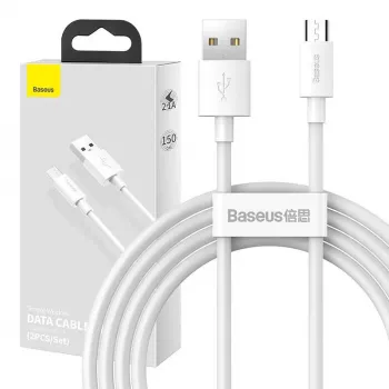 USB A – Micro‑USB B laidas Baseus TZCAMZJ-02 1,5 m Baltas