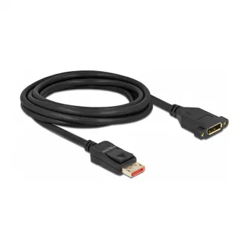 DisplayPort ilginimo laidas su skydelio jungtimi DeLOCK 87098 8K 60 Hz 3 m