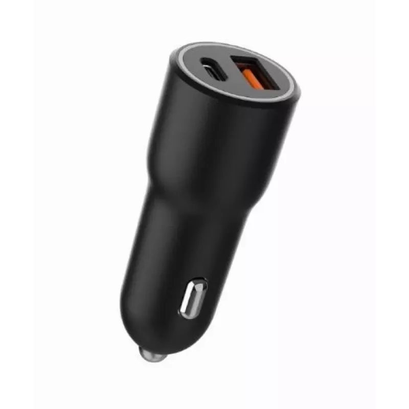 Automobilinis įkroviklis Gembird TA-UC-AC2PDQC38-CAR-01, USB-C, 38 W, 12–24 V, juodas