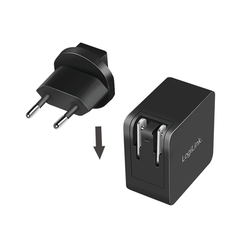 Kroviklis mobiliesiems įrenginiams LogiLink PA0302 Universal Black AC Greitasis krovimas