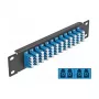 Patch Panel 1U 10 inch DeLOCK 66776 12x LC Quad mėlynas