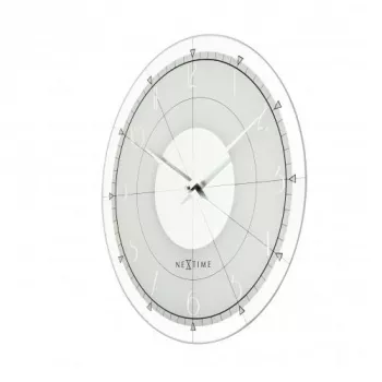NeXtime klok 8125 Fancy Round, Ø43 cm, sieninis, baltas/sidabrinis