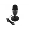 Studijinis mikrofonas BLOW su LED stovu – laidinis USB 2.0, 20–16000 Hz, jautrumas -50 dB, 237 g