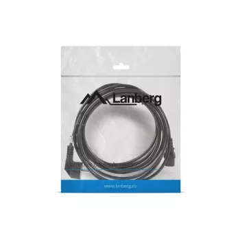 Maitinimo laidas LANBERG CA-C13C-11CC-0050-BK — 5 m, C13 lizdas į CEE7/7, kampuotas C13