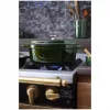 Staub La Cocotte 33 cm ovali ketaus troškintuvas su emaliu, baziliko žalia