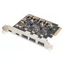 PCIe kortelė Digitus 2x USB-C 3x USB-A