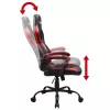 Subsonic SA5642-IM1 biuro kėdė su paminkštintomis sėdyne ir atlošu, juoda/raudona