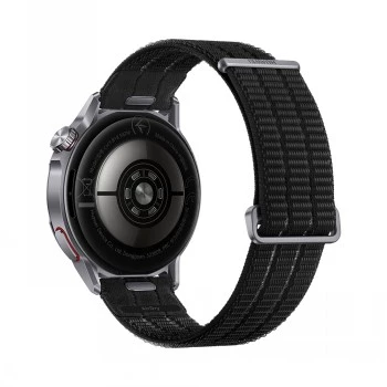 Išmanusis laikrodis HUAWEI GT Runner 2 — 1,32 colio (3,35 cm) AMOLED 466×466, Titano korpusas, GPS, Fluoroelastomerinis juodas dirželis