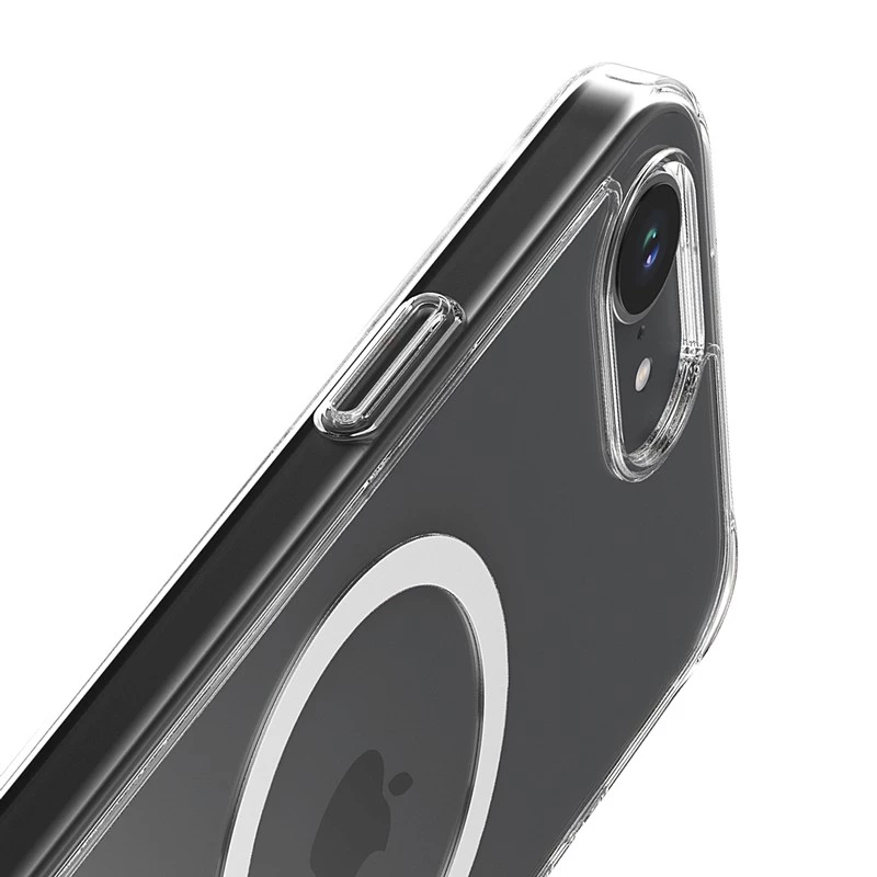 Crong skaidrus MagSafe dėklas iPhone 16e — permatomas apsauginis korpusas, MagSafe suderinamas