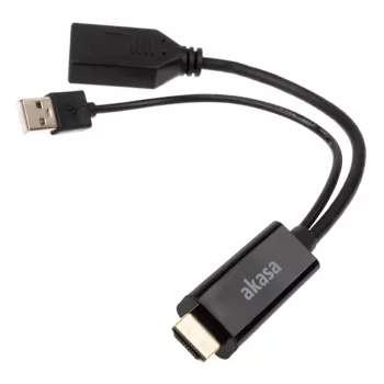 HDMI į DisplayPort adapterio kabelis Akasa AK-CBHD24-25BK