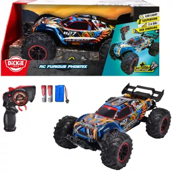 Radijo bangomis valdomas elektrinis visureigis Simba-Dickie Furious Phoenix 1:10 mastelio