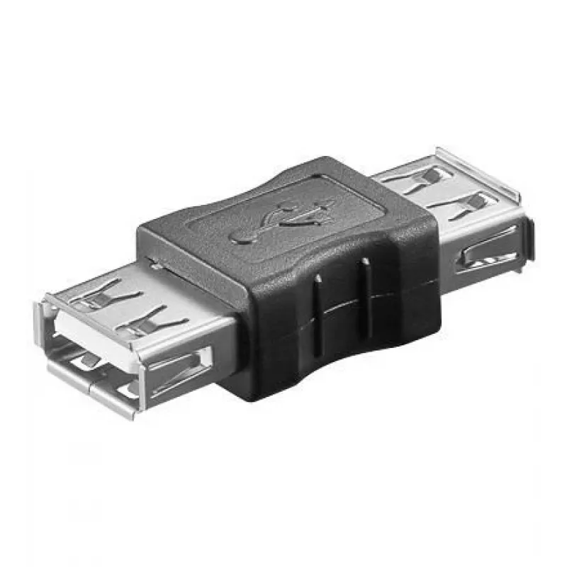 Microconnect USBAFAF USB A lizdas-lizdas adapteris, juodas