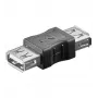 Microconnect USBAFAF USB A lizdas-lizdas adapteris, juodas
