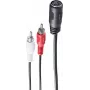 Garso kabelis ShiverPeaks BS10501 0,2 m DIN (5 kontaktų) 2 x RCA juodas