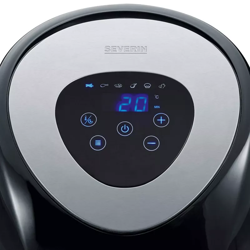 Severin 2430 Karšto oro gruzdintuvė 3,2 L 1500 W Juoda, Nerūdijantis plienas