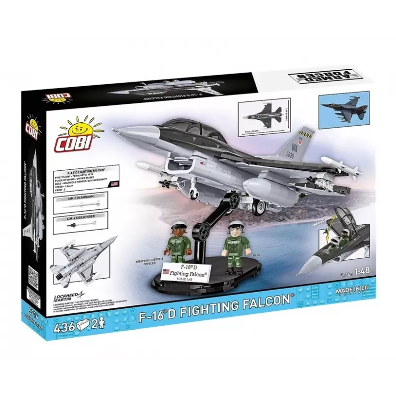Statybinis rinkinys Cobi F-16D Fighting Falcon, 436 dalių