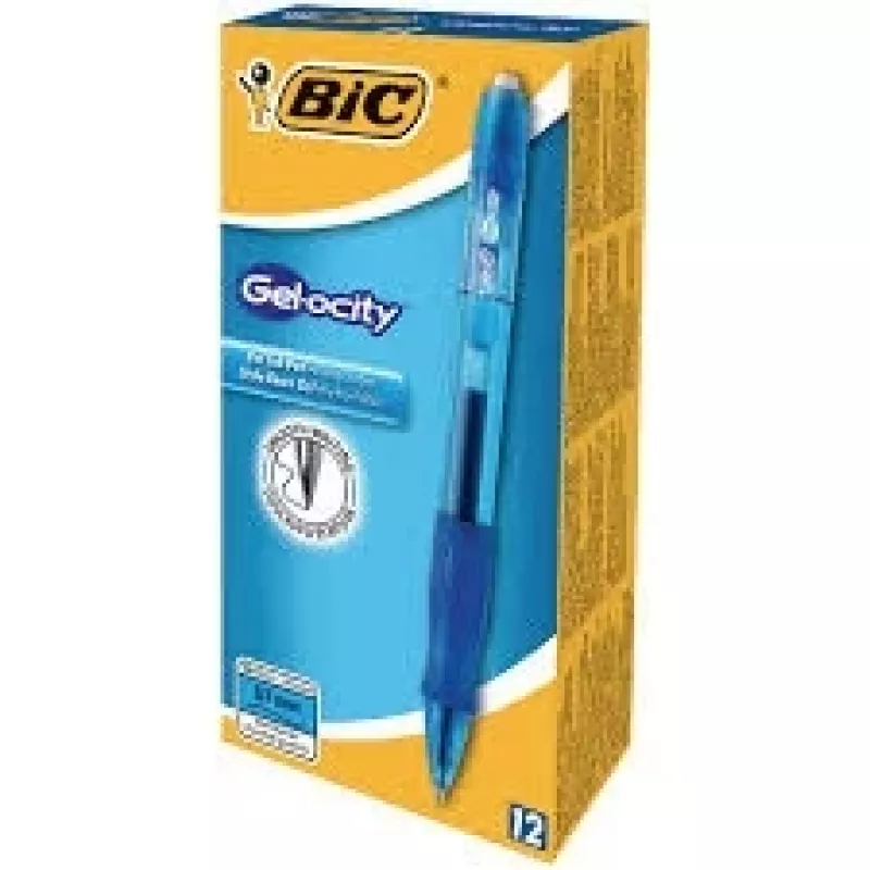 Tušinukas BIC 829158 — užsegamas ištraukiamas, mėlynas rašalas, permatomas korpusas, pakuotė po 12 vnt.