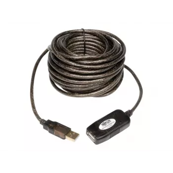 Tripp Lite by Eaton 10 m USB 2.0 Hi-Speed aktyvus kartotuvas – ilginimo kabelis USB-A (M) / USB-A (F)