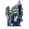 Nešiojama kuprinė vaikui DEUTER Kid Comfort Active mėlyna, poliamidas, iki 22 kg, saulės stogelis, pėdų atrama, VariQuick, Lite Air
