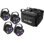 LED PAR šviestuvų rinkinys EUROLITE 4x LED PARty Spot (20000539) su minkštu dėklu