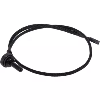 Alphacool Eiszapfen temperatūros jutiklis Kištukas G1/4 – temperatūros jutiklis skysčio aušinimo sistemai – Giliai Juoda – 50 cm