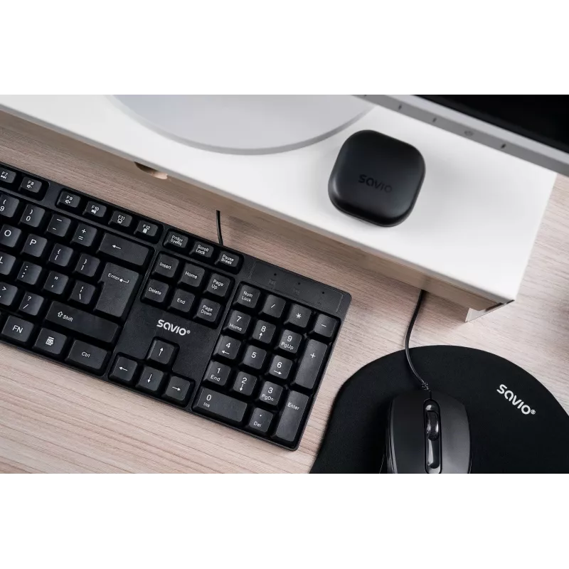Savio KB-01 klaviatūra Home/Office USB QWERTY US English juoda