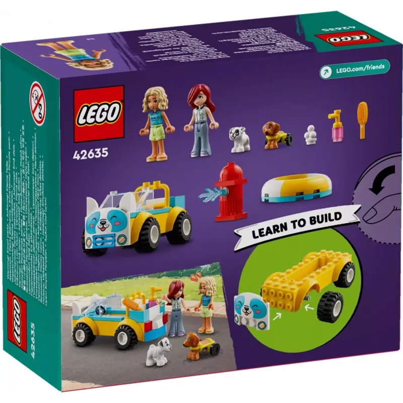 LEGO® Friends Šunų priežiūros automobilis, transporto priemonės žaidimų rinkinys 42635