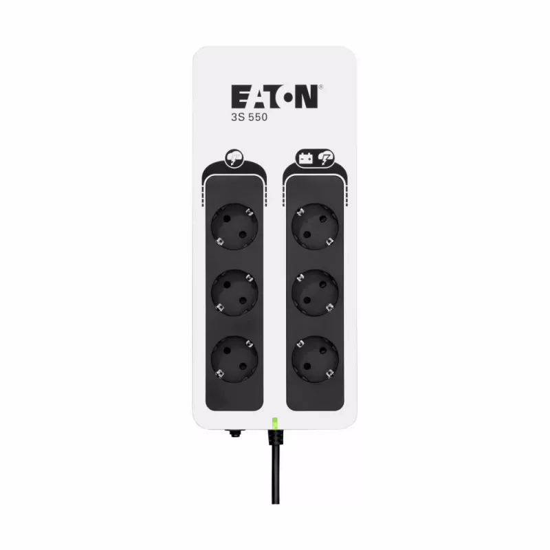 Eaton 3S 550 DIN 0.55 kVA 330 W 6 lizdų nepertraukiamo maitinimo šaltinis