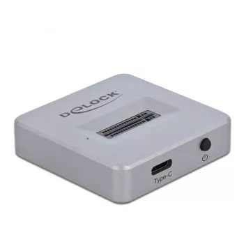 Delock M.2 Docking Station - Schnittstellenadapter - M.2 NVMe Card - USB 3.2 (Gen 2) - Silber