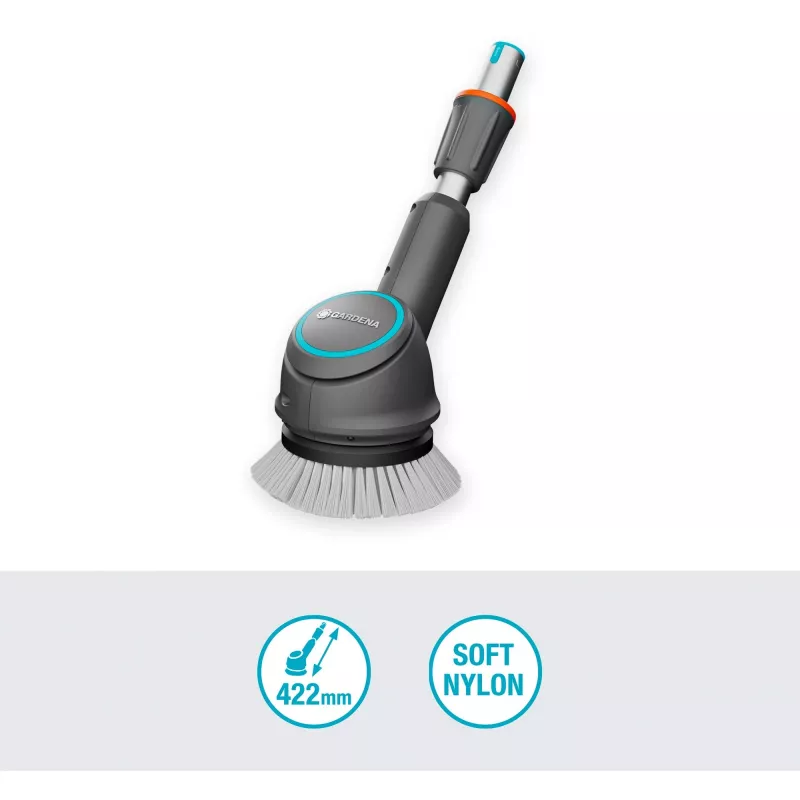 GARDENA 14846-20 minkštas diskinis šepetys AquaBrush, žaliai pilka, 422 mm