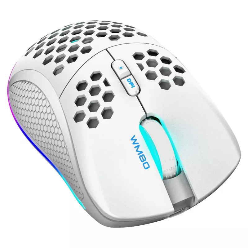 Belaidė RF pelė žaidimams Deltaco GAM-120-W, balta, USB Type-C