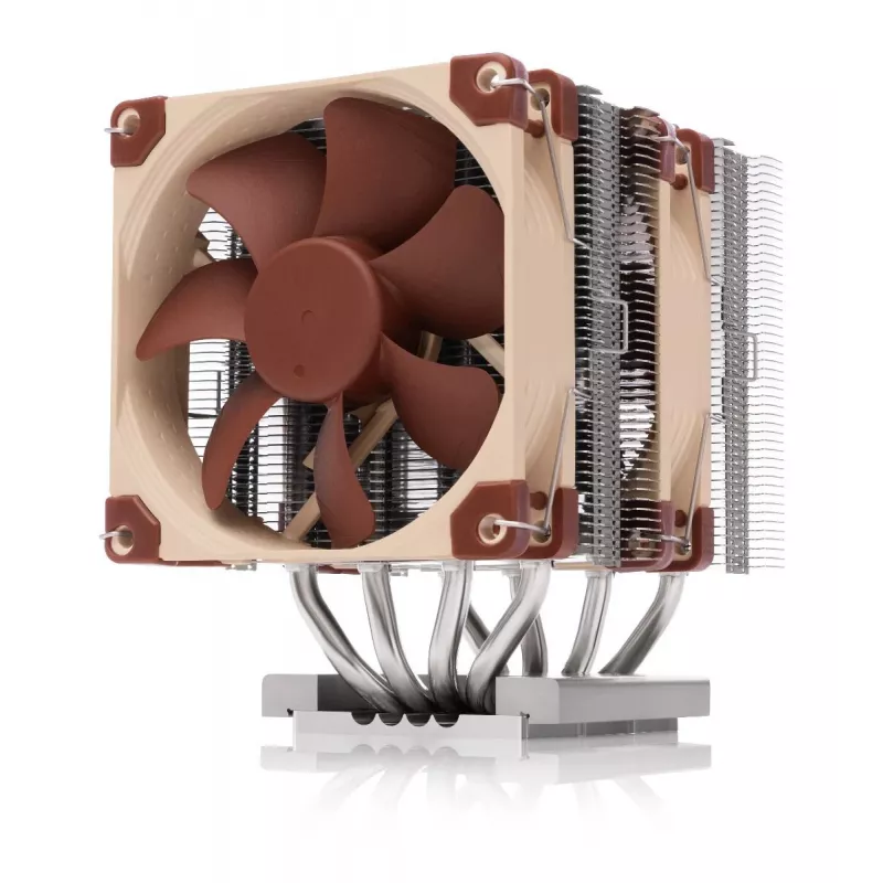 Aušintuvas Noctua NH-D9 TR5-SP6 4U — 92 mm dviejų ventiliatorių procesoriaus aušintuvas sTR5, aliuminio briaunos, varinis pagrindas, 2500 RPM