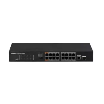 Dahua Technology PFS3117-16ET-135 tinklo jungiklis nevaldomas L2 Fast Ethernet (10/100) Power over Ethernet (PoE) juodas