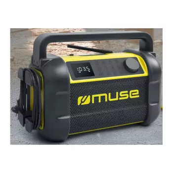 Nešiojamas radijo imtuvas Muse M-928 BTY su skaitmeniniu FM derintuvu, 20W, USB-C, juodai geltonas