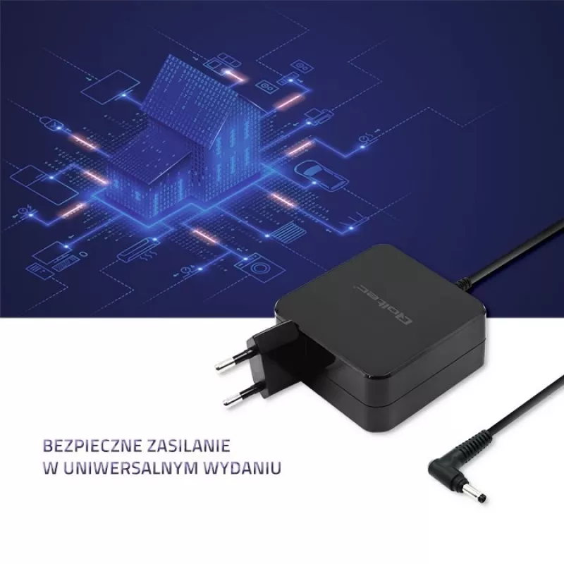 Qoltec 51745 maitinimo adapteris / inverteris vidaus patalpoms 65 W juodas