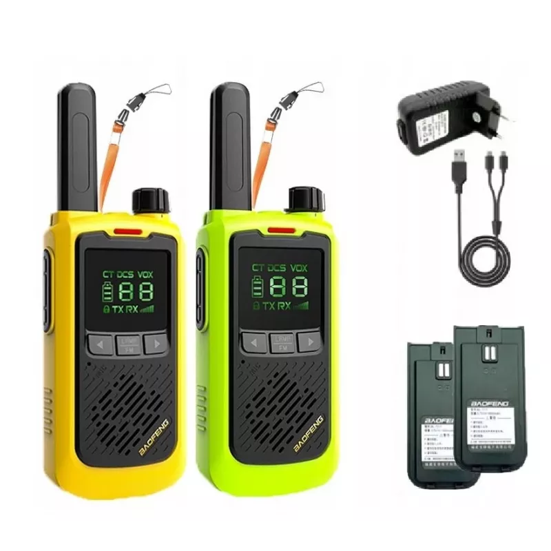 Nešiojama racija Baofeng BF-T17 žalia – 16 kanalų, 5W, 400–470 MHz, 1500 mAh
