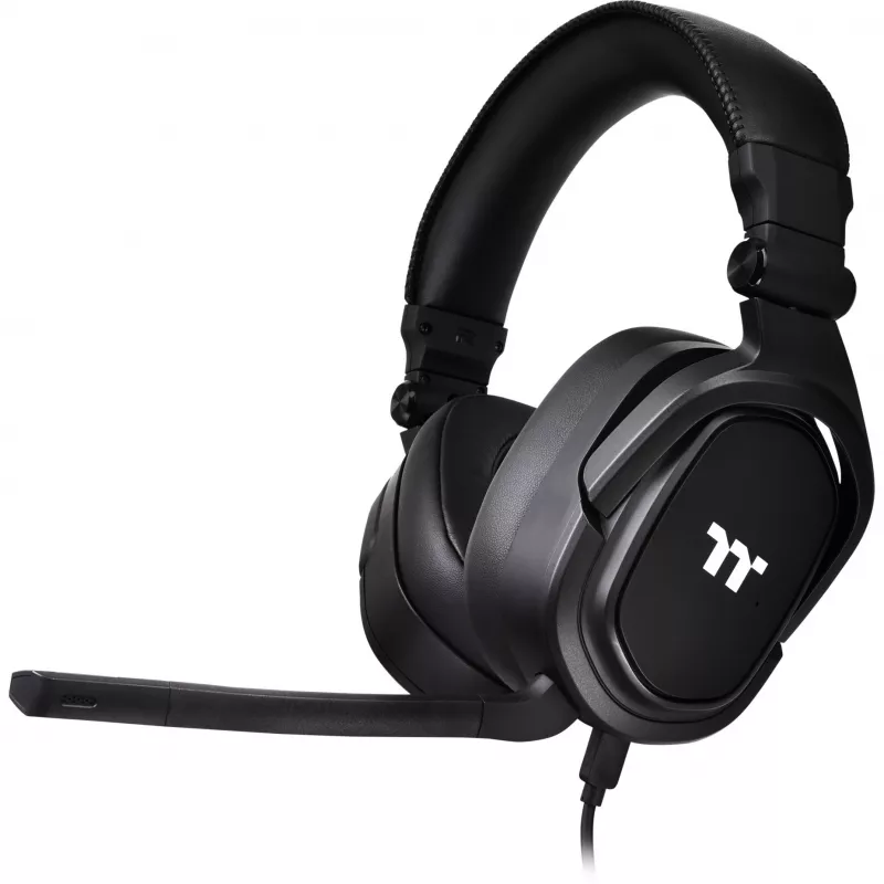Ausinės Tt eSPORTS Argent H5 – uždedamos ant galvos, laidinės, 3,5 mm kištukas, juodos (GHT-THF-ANECBK-30)