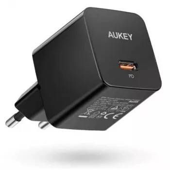 Sieninis įkroviklis Aukey PA-Y20S 20W USB-C Power Delivery, kompaktiškas, vieno prievado