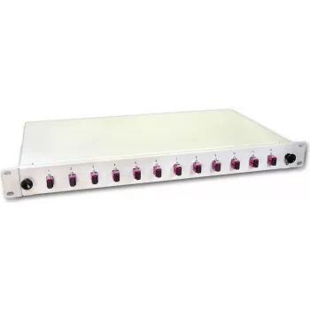 Lightwin LWL Splice Box, 12 skaidulų, 12x SC daugiamodis, 50/125µm OM4 pigtail, Splice Box (SPBOX 12G50 OM4 SC)