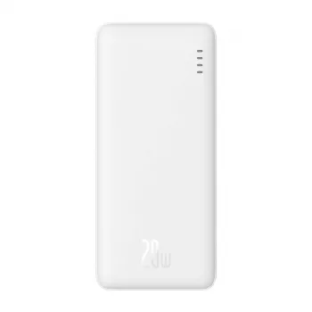 Baseus Airpow nešiojamas akumuliatorius 10000 mAh 20 W Baltas