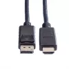 ROLINE vaizdo / garso kabelis DisplayPort – HDMI, 32 AWG, 3 m, ekranuotas, juodas (11.04.5782)