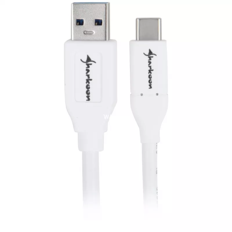 USB 3.2 Gen 2 laidas, USB-A kištukas > USB-C kištukas (baltas, 1 metras)
