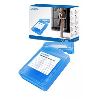 Logilink 3.5 HDD Protection Box for 1 HDD - Festplattenlaufwerk-Schutzgehäuse - Blau (UA0133)