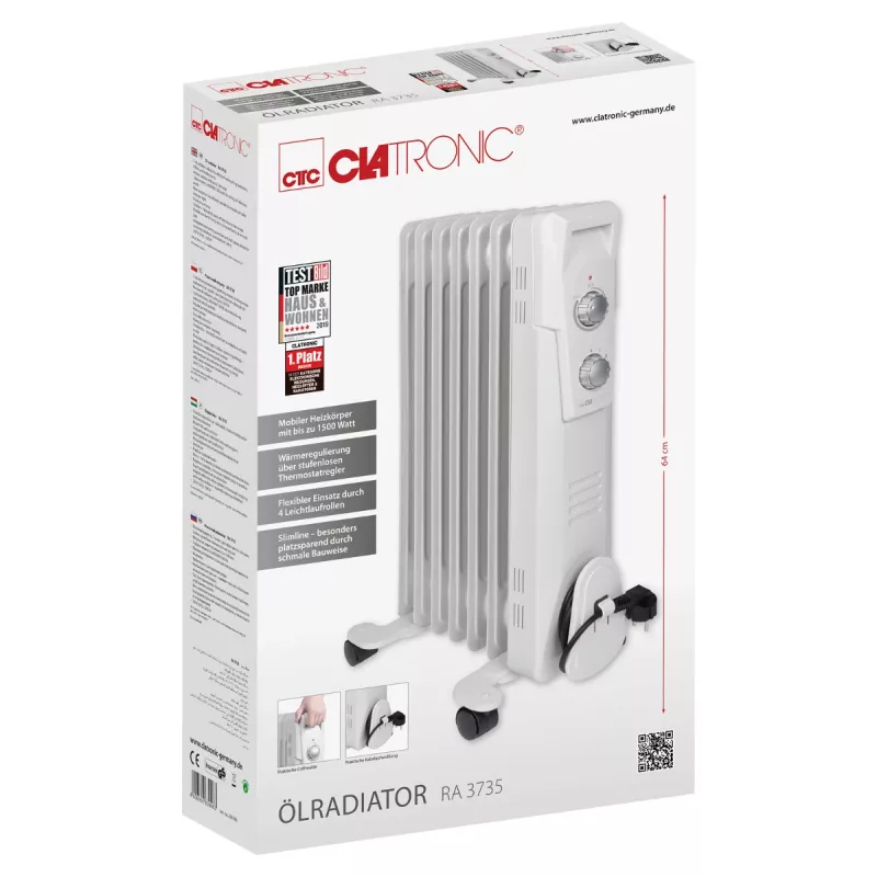 Alyvinis elektrinis šildytuvas Clatronic RA 3735