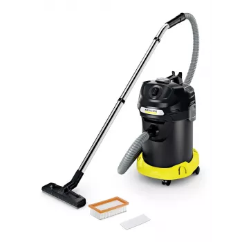 Sausas dulkių siurblys Karcher AD 4 Premium — 17 L, 600 W, be maišelio, metalinė žarna, chromuotas vamzdis