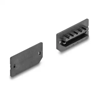 DeLOCK 64286 Dangtelis nuo dulkių USB Type-E Key A arba Key B moteriškai jungčiai, 10 vnt., juodas